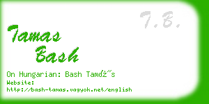 tamas bash business card